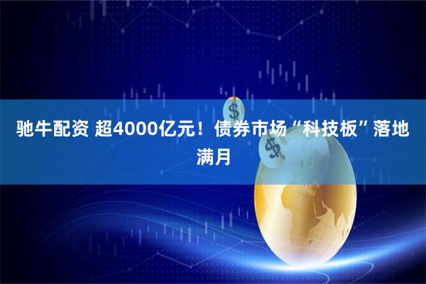 驰牛配资 超4000亿元！债券市场“科技板”落地满月