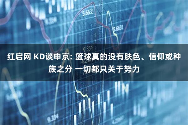 红启网 KD谈申京: 篮球真的没有肤色、信仰或种族之分 一切都只关于努力